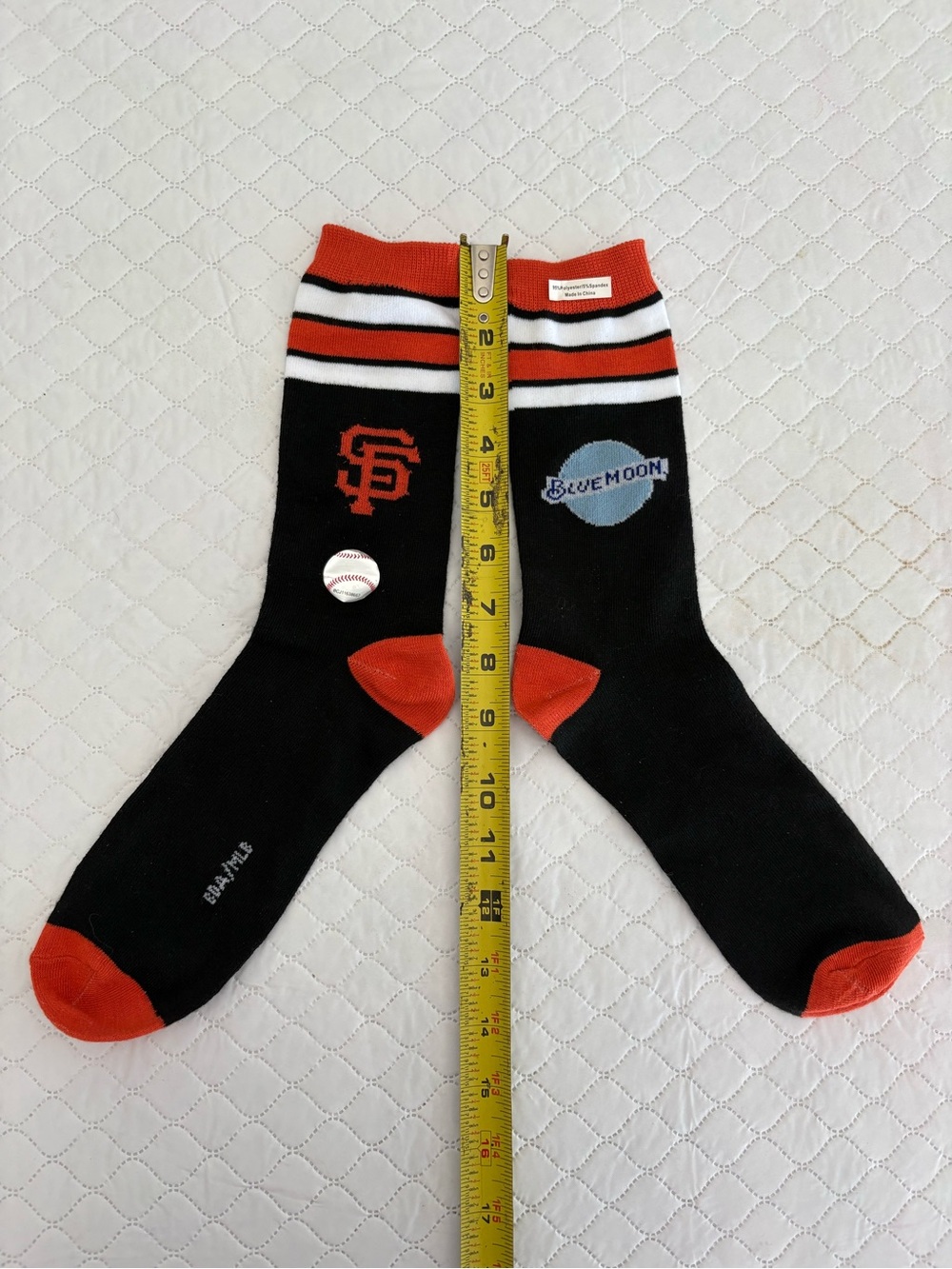 MLB San Francisco Giants Black & Orange Crew Socks with Blue Moon Logo